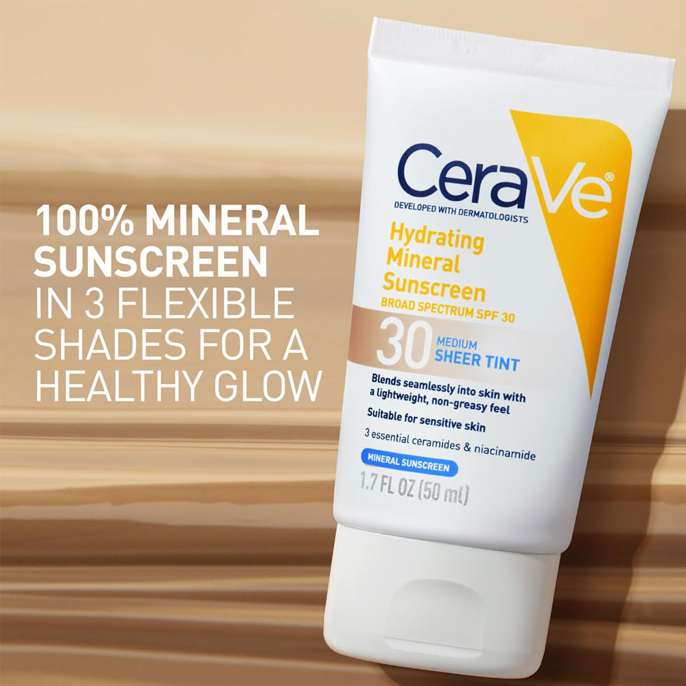 CeraVe Hydrating Mineral Sunscreen SPF 30 (50 ml) - Image 4