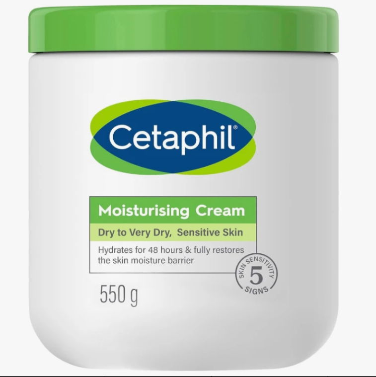 Cetaphil Moisturizing Cream, Dry to Very Dry, Sensitive Skin, Hydrates for 48 hours, Restores skin barrier,550 GM