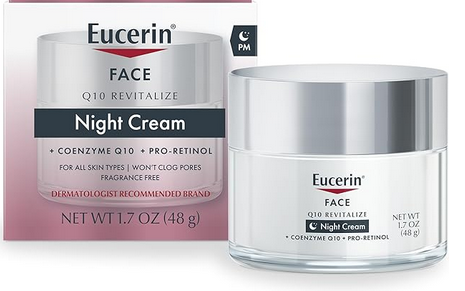 Eucerin Face Q10 Revitalize, Night Cream, Fragrance Free, 1.7 Fl Oz (48g)