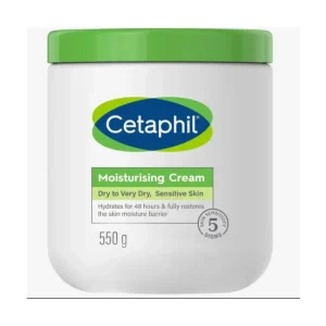 Cetaphil Moisturizing Cream, Dry to Very Dry, Sensitive Skin, Hydrates for 48 hours, Restores skin barrier,550 GM