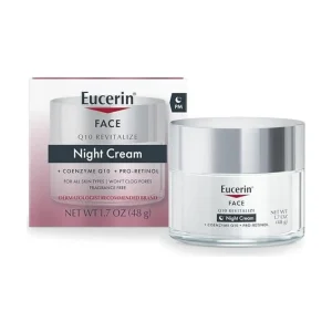 Eucerin Face Q10 Revitalize, Night Cream, Fragrance Free, 1.7 Fl Oz (48g)