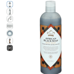 Nubian Heritage African Black Soap Body Wash For Unisex, 13 Oz