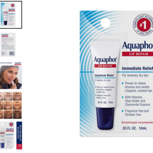 Aquaphor Lip Repair Ointment Longlasting Moisture to Soothe Dry Chapped Lips 35 fl oz Tube