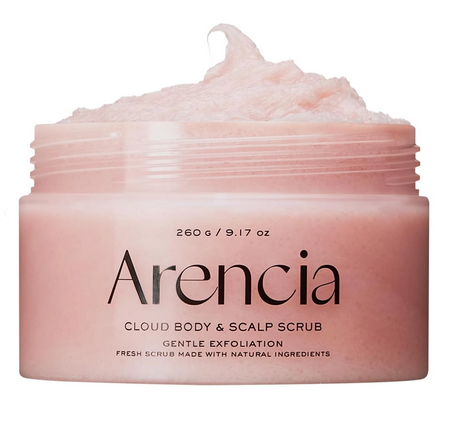 Arencia Fresh Cloud Body & Scalp Scrub, Lavender and Pear