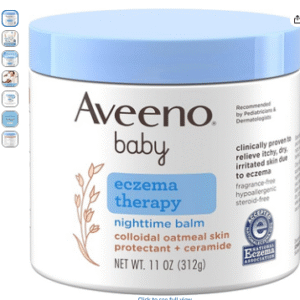 Aveeno Baby Eczema Therapy Nighttime Balm, Skin Protectant for Eczema Relief, 11oz