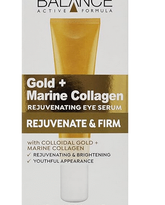 Gold and Marine Collagen Rejuvenating Eye Serum (15 ml) - Absorbs Fast and Pleasantly Refreshes the Skin to Reduce the Appearance of Fine Lines and Wrinkles