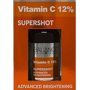 Balance Active Formula 12% Vitamin C Advanced Brightening Supershot Serum (30ml) - Reduces Dark Spots & Improves Uneven Skin Tone.