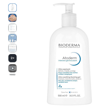 Bioderma Atoderm Intensive Ultra-Soothing Shower Gel For Very Dry To Atopic Skin, 500ML