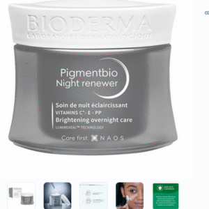 Bioderma Pigmentbio Night Renewer Brightening Overnight Skin Cream For Hyperpigmented Skin 50ml