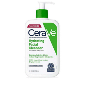 CeraVe Hydrating Facial Cleanser, Moisturizing Face Wash For Dry Skin, Hyaluronic Acid + Ceramides + Glycerin, Hydrating Cleanser For Normal To Dry Skin, National Eczema Association Certified 473 ml