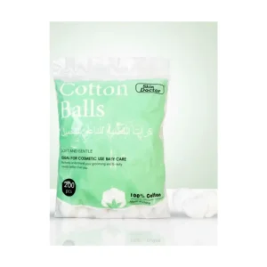 Skin Doctor Cotton Balls 200pcs – 100% Soft Cotton Cosmetic Balls for Makeup Removal, Skincare
