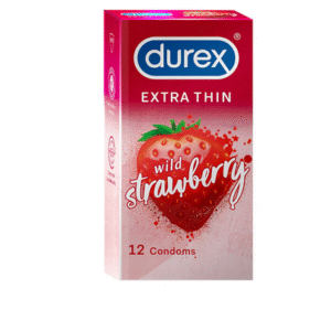 Durex Extra Thin Wild Strawberry Flavoured - 12 Condoms
