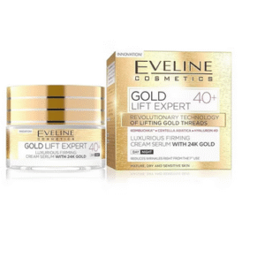 Eveline Cosmetics Gold Lift Expert Anti-Wrinkle Cream, Infused With 24 Carat Gold, Firming Serum 50ml