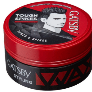 GATSBY Hair Styling Wax - Power & Spikes, For Tough Spikes, Non Sticky, Anytime Re-Stylable, Easy Wash Off, 75gm,Red