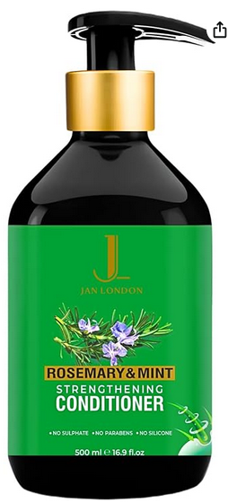 JAN LONDON JL Rosemary & Mint Conditioner 500ml | Volumizing, Strengthening & Lightweight Shine Boost.