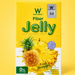 Wink White Fiber Jelly Pineapple Flavor 125g – No Sugar F.O.S. Fiber Supplement