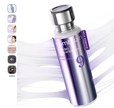 numbuzin No.9 Essence | NAD+ BIO Lifting-sil Essence | Lifting, Firming, Wrinkles, Fine Lines, Elasticity | Peptides, NAD+ | Serum for Aging, Dull Skin | 1.69 fl. oz.