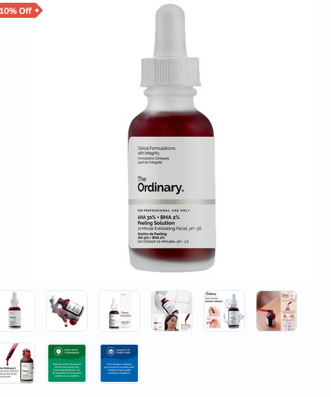 The Ordinary AHA 30% & BHA 2% Peeling Solution For Brighter Skin 30ml