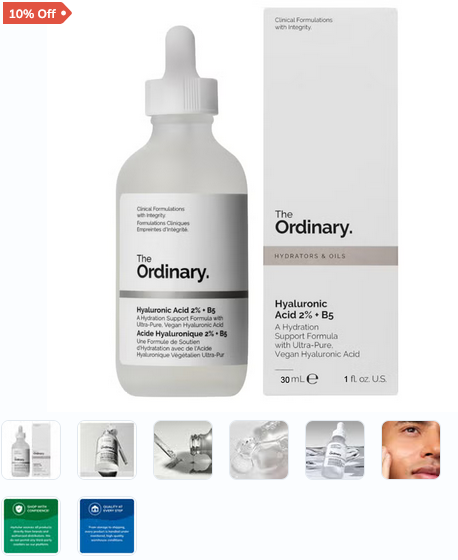 The Ordinary Hyaluronic Acid 2% + B5 Face Serum 30ml