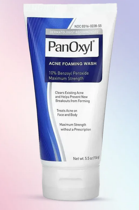 PanOxyl Acne Foaming Wash 10% Benzoyl Peroxide Maximum Strength, 156 g
