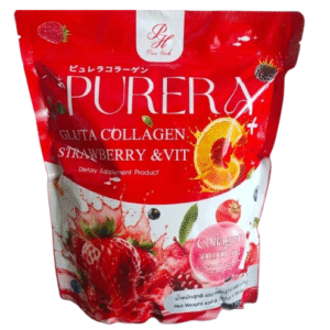 Pure Herb Purera Gluta Collagen – Strawberry Flavor | Vitamin Collagen 300,000 Mg