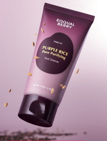 EQQUALBERRY Purple Rice Pore Purifying Pack Cleanser 130g