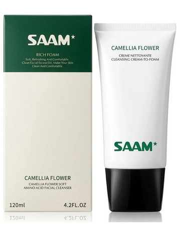 SAAM Rich Foam Camellia Flower Soft Facial Cleanser - 120ml