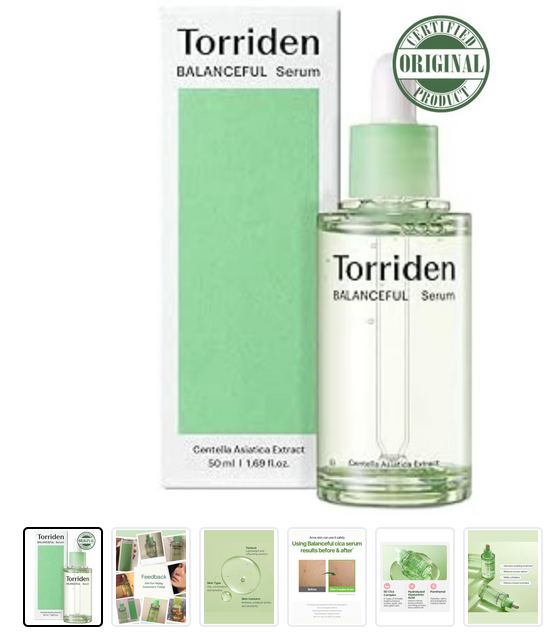 Torriden BALANCEFUL Cica Serum for Redness Reduction, Barrier Repair & Daily Soothing Care