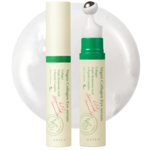 AXIS-Y Vegan Collagen Eye Serum 10ml - K Beauty Triple Hyaluronic Acid & Peptide Collagen Serum for Skin Elasticity, Reduce Fine Lines & Dark Circles - Vegan Korean Skin Care Eye Cream - 0.33 fl. oz.
