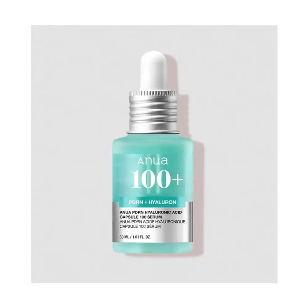 Anua PDRN Hyaluronic Acid Capsule 100 Serum, Radiant Face Serum, Hyaluronic Acid, Hydration, Moisture Plumping effect, Natural color, Fragrance free, Korean Skincare, 30ml / 1.01 fl. oz