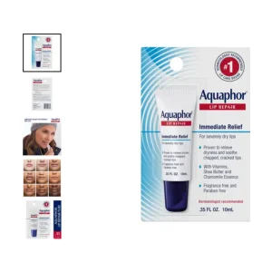 Aquaphor Lip Repair Ointment Longlasting Moisture to Soothe Dry Chapped Lips 35 fl oz Tube