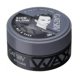 Gatsby Hair Styling Wax Mat And Hard Creates A Side Blow Hairstyle With High Volume And Matt Finish, 75Gm