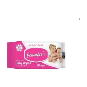 Jennifer's Aloe Vera Gel And Vitamin E Baby Wipes 80's
