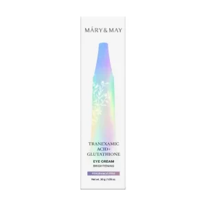 MARY AND MAY Mary&May Tranexamic Acid + Glutathione Eye Cream - Powerful Antioxidant, Reduces Dark Circles in the Eye, Improve Uneven Skin Tone with Vitamin C - Suitable for Morning and Night Use, 30ml