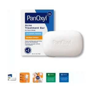 PanOxyl 10% Benzoyl Peroxide Acne Treatment Bar For Face & Body 113g