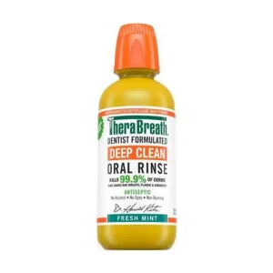 THERA BREATH Therabath TheraBreath Deep Clean Antiseptic Oral Rinse Fresh Mint 16 oz