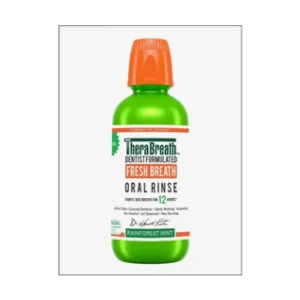 THERA BREATH TheraBreath Fresh Breath Oral Rinse Rainforest Mint, Single Pack for Revitalizing Freshness 473ml