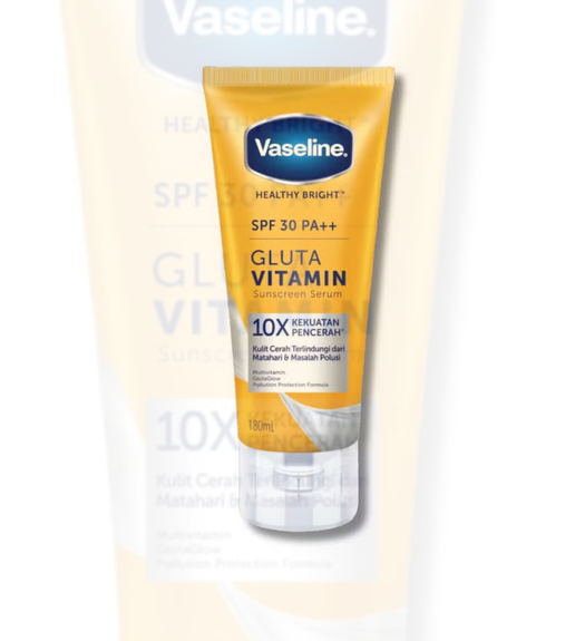 Vaseline Healthy Bright Gluta Vitamin Body Sunscreen SPF 30 PA++ 180 ml | Daily Sun Care Serum
