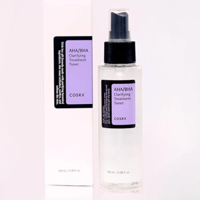 COSRX AHA/BHA Clarifying Treatment Toner, 3.38 fl.oz / 100ml | Exfoliating Facial Spray | Korean Skin Care, Hydrating, Mild Exfoliation, Vegan, Paraben Free