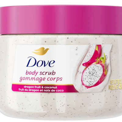 Dove Body Scrub Dragon Fruit & Coconut Cream Body Scrub Exfoliates and Deeply Nourishes for Smooth, Radiant Skin 15 Ounce