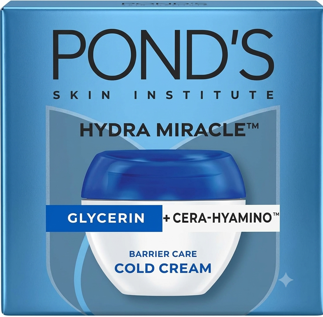 PONDS Hydra Miracle Glycerine +Cera Hyamino Barrier Care Cold Cream.