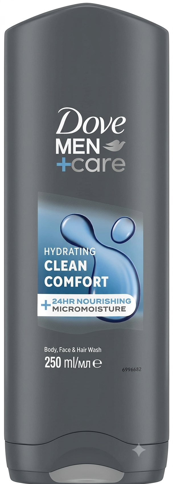 Dove, Men+Care, Body and Face Hair Wash 250 ml Hydrating Clean Comfort