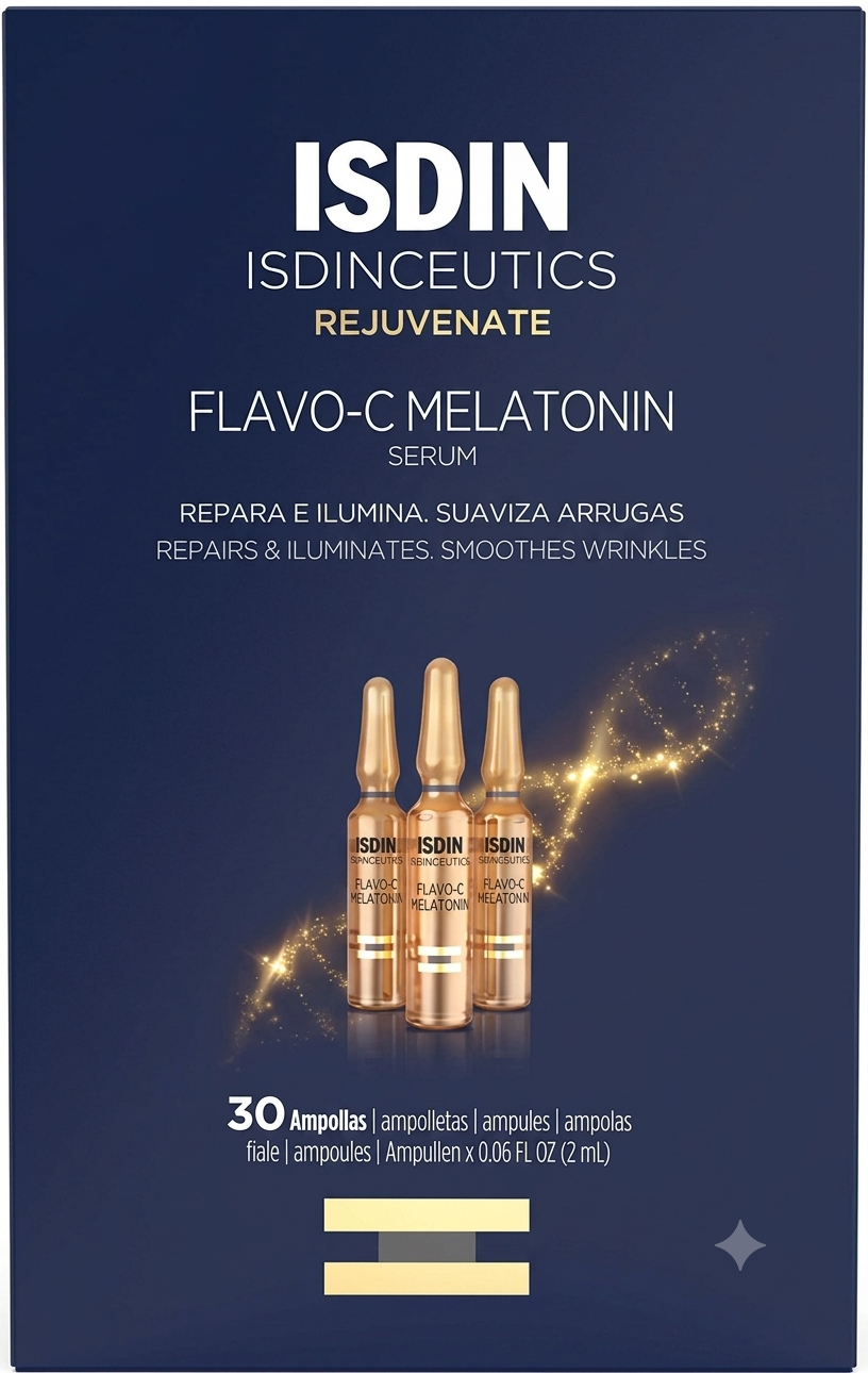 Isdin Isdinceutics Rejuvenate Flavo-C Melatonin 30 Ampoules Serum