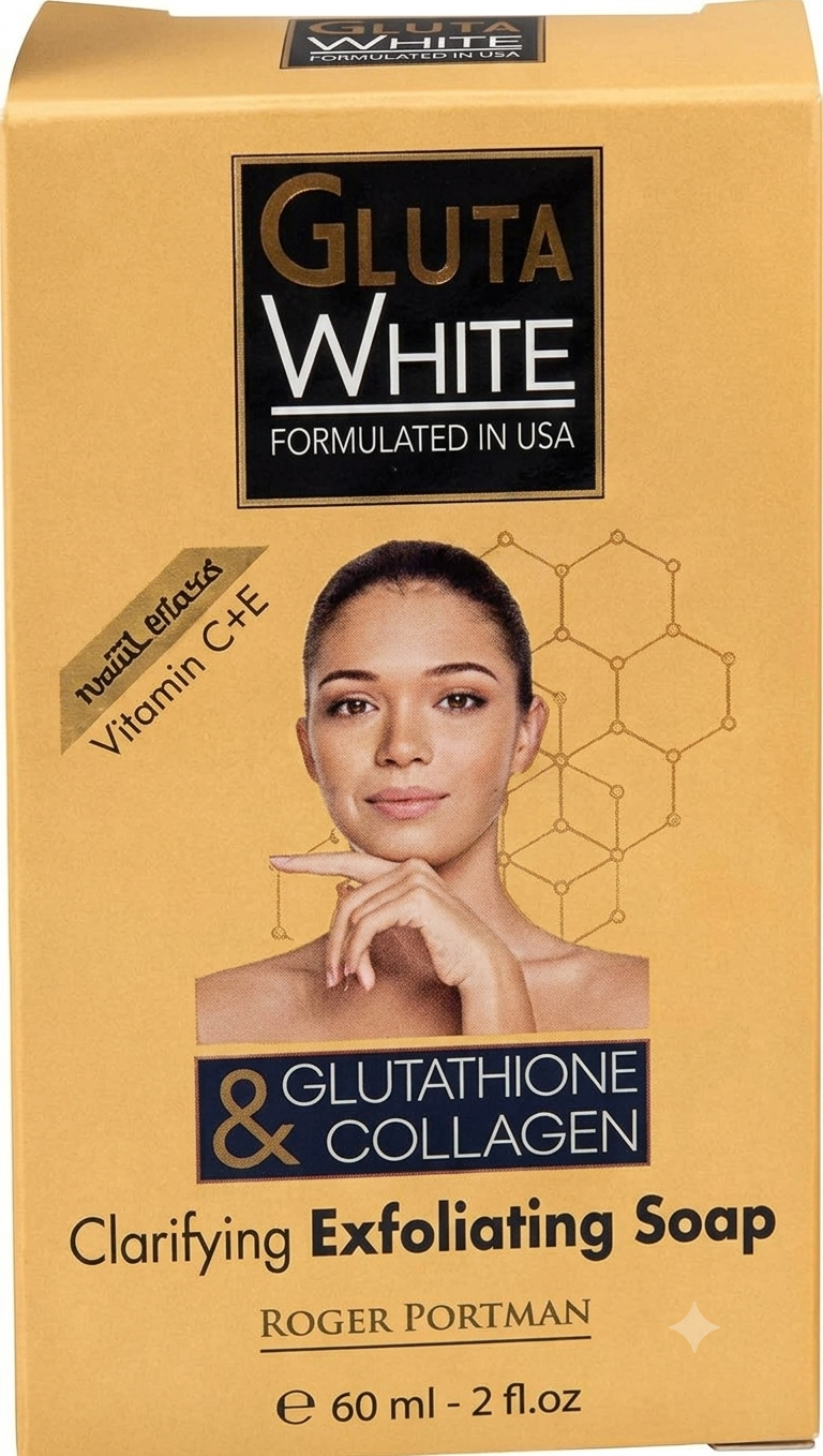 Gluta White Glutathione & Collagen Clarifying & Exfoliating Soap 60 ml