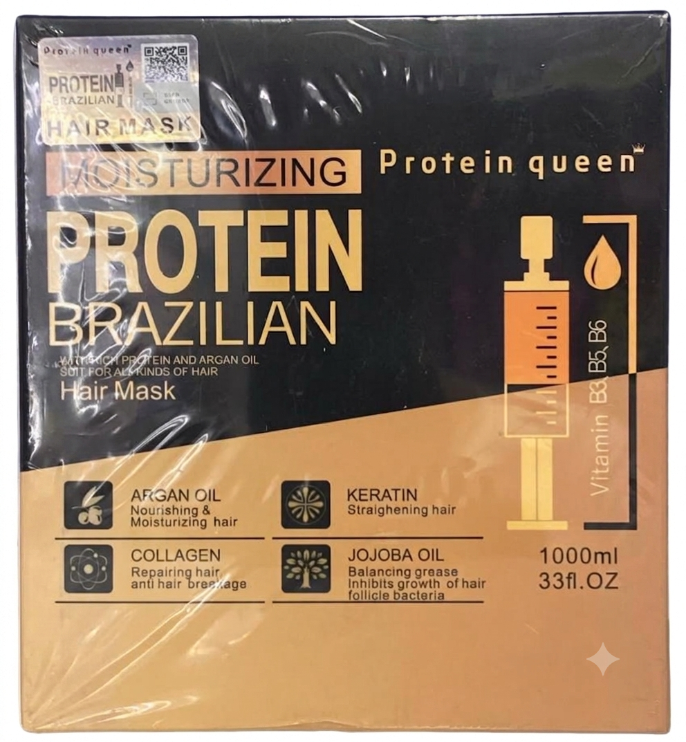 PROTEIN QUEEN Moisturizing Protein Brazilian Hair Mask 1000 ml.