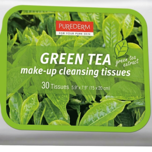 PUREDERM GreenTea Cleansing Tissues 30'S