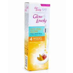 Glow & Lovely Natural Glow Herbal Serum Cream With Turmeric And Saffron For 4 Weeks Glowing Skin- 100gms