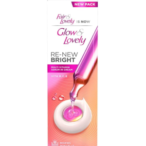Glow and Lovely Renew Bright Multivitamin Serum in Cream | Vitamins B,C and E | Renews Skin cells |Bright and Healthy Skin | Clinically proven formula is dermatologically tested 110g