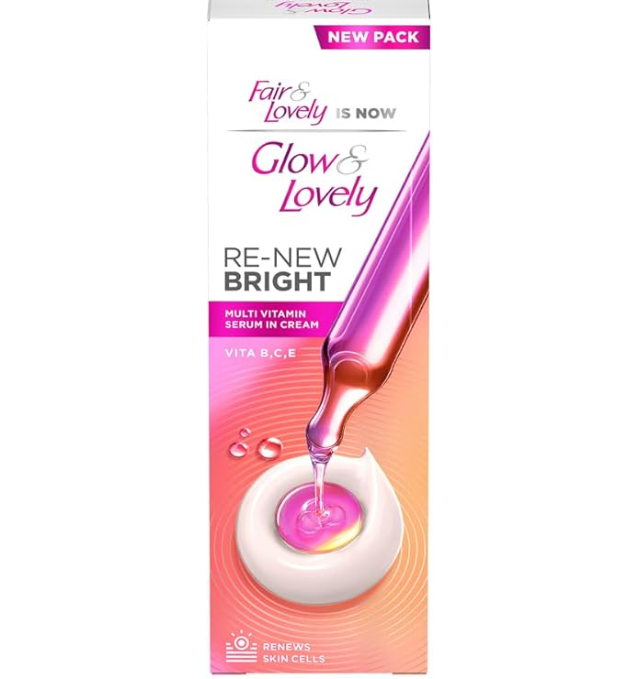 Glow and Lovely Renew Bright Multivitamin Serum in Cream | Vitamins B,C and E | Renews Skin cells |Bright and Healthy Skin | Clinically proven formula is dermatologically tested 110g