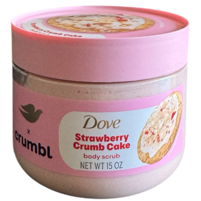Dove X Crumbl Body Scrub Strawberry Crumb Cake NEW 15-(425gm)-oz